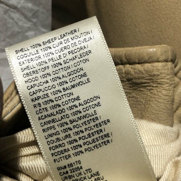 We the Free Womens Leather Moto Hoodie Jacket Brown Size M - Picture 9 of 11